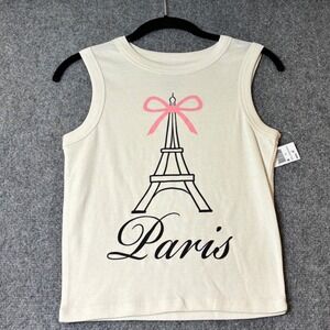 Threads on‎ 9th Paris Tank Top Eiffel Tower Graphic Sleeveless Novelty Shirt S